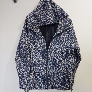 Gerry Weber Women's Leo Print Packable Hood Windbreaker Jacket Size 8